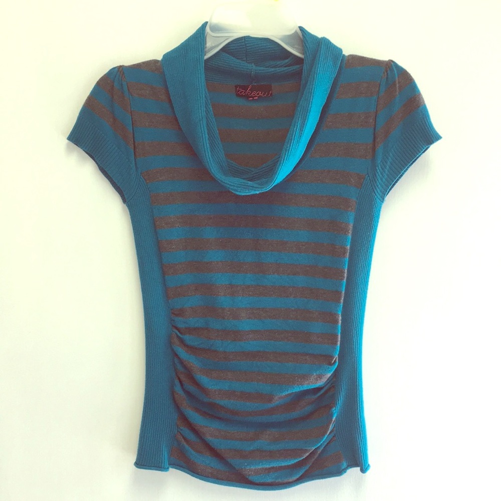 Takeout Teal Blue & Charcoal Gray Sz S